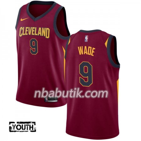 NBA Børn Trøje Cleveland Cavaliers Dwyane Wade 9 Nike 2017-18 Rød Swingman NBA Børn Trøje Cleveland Cavaliers Dwyane Wade 9 Nike 2017-18 Rød Swingman